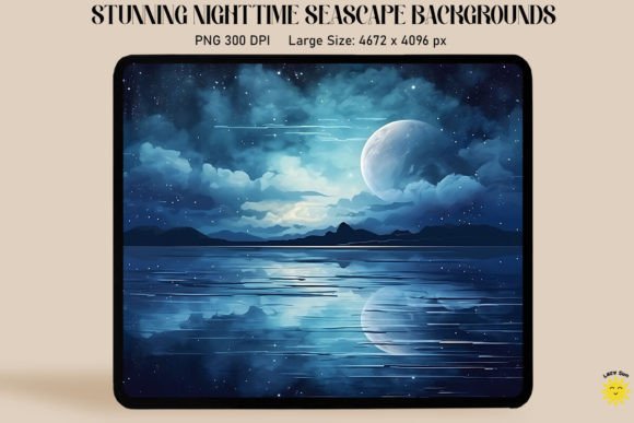 Download Beautiful Ocean Night Sky Backgrounds - Backgrounds Collection