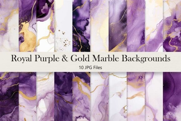 Download Royal Purple &amp; Gold Marble Backgrounds - Backgrounds Collection