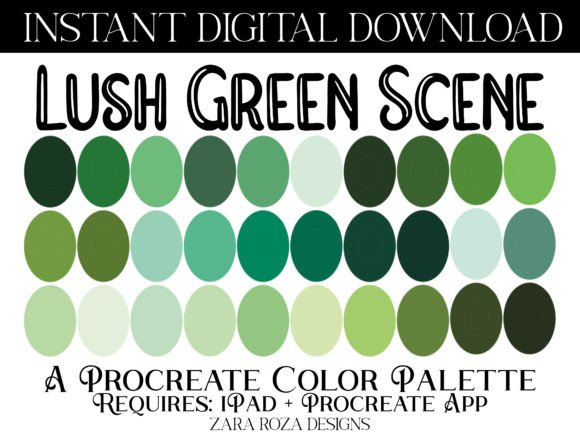 Download Lush Green Scene Procreate Color Palette - Premium Resources