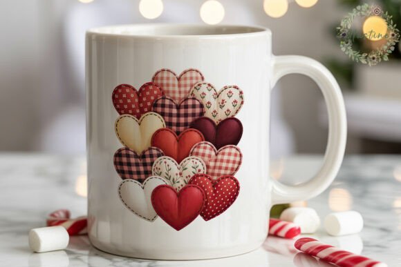 Download Rustic Hearts Fabric Sublimation Design - Fabric sublimation Collection