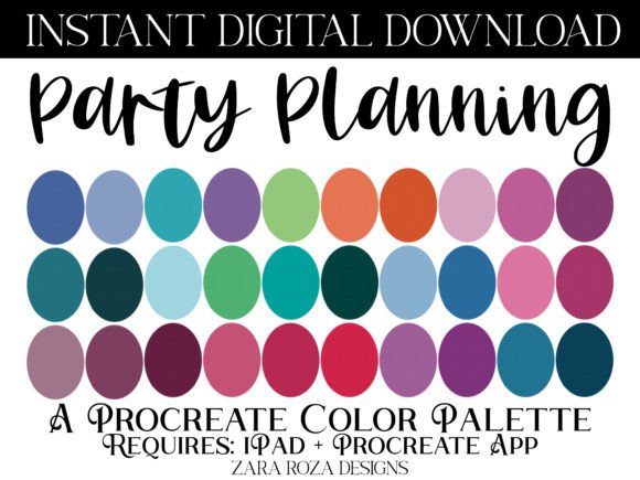 Download Party Planning Procreate Color Palette - Premium Resources