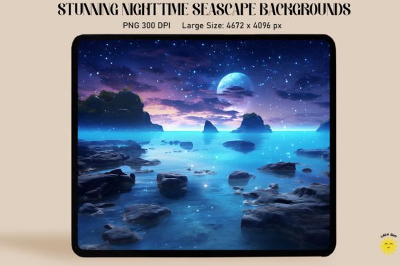 Download Stunning Nighttime Seascape Backgrounds - Backgrounds Collection