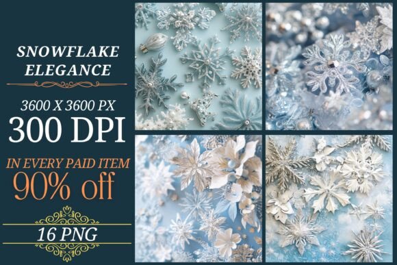 Download 3d Snowflake Elegance Backgrounds - Backgrounds Collection