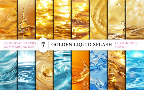 Download Golden Liquid Splash Texture Backgrounds - Backgrounds Collection