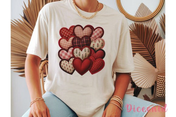 Download Rustic Hearts Fabric Sublimation Design - Fabric sublimation Collection