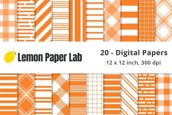 Download Orange Stripe Digital Paper Seamless - Stripe digital paper Collection